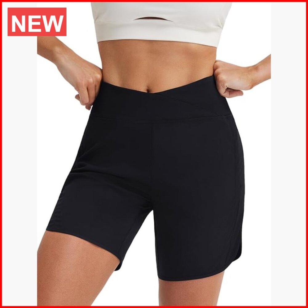 7" Quick Dry Polyester Spandex Running Shorts Hig… - image 1